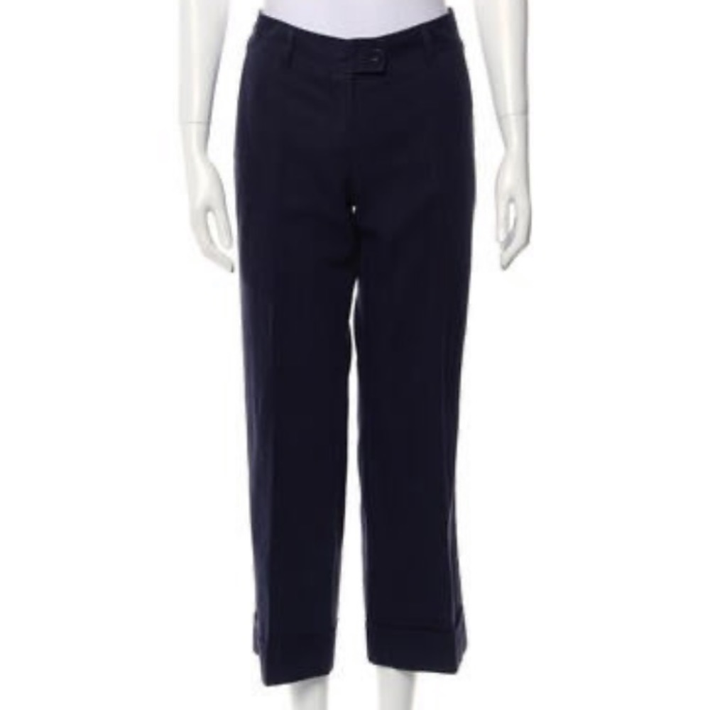 Moschino wide leg pants. Sz 6. Great condition. Dark blue almost black.